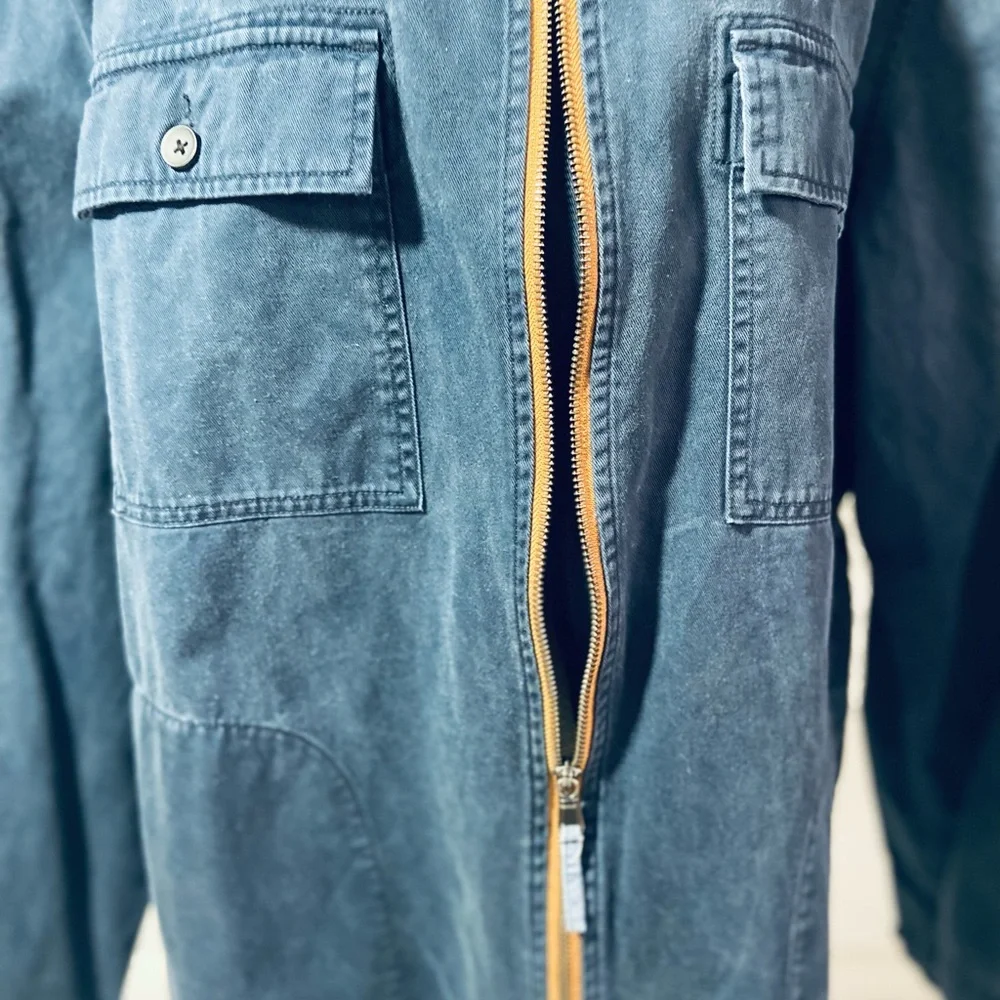 Carbon2Cobalt Men's XL Denim Jacket Blue Jean. Full Zipper 100% Cotton - Picture 12 of 16